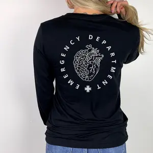 Emergency Department Long Sleeve Shirt ER Nurse Shirt ER Long Sleeve Emergency Nurse Emergency Medicine New Grad Nurse Gift Nurse Tshirt