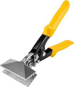 3 Inch Sheet Metal Hand Seamer, TPR Handle Straight Jaw Bender, Heavy Duty Precision Duckbill Pliers for Bending, Seaming, Flattening Ideal for HVAC Projects, Metalworking & DIY Repairs