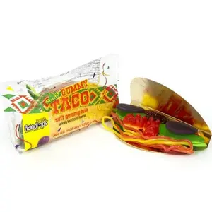 Raindrops Gummy Taco Candy - 4.06 Oz (Pack of 1) - Unique Taco-Shaped Gummy Candy - Fun Gummy Candy Snacks - Perfect for Parties, Gifts, Gatherings and Casual Snacking - Ideal for Kids and Adults