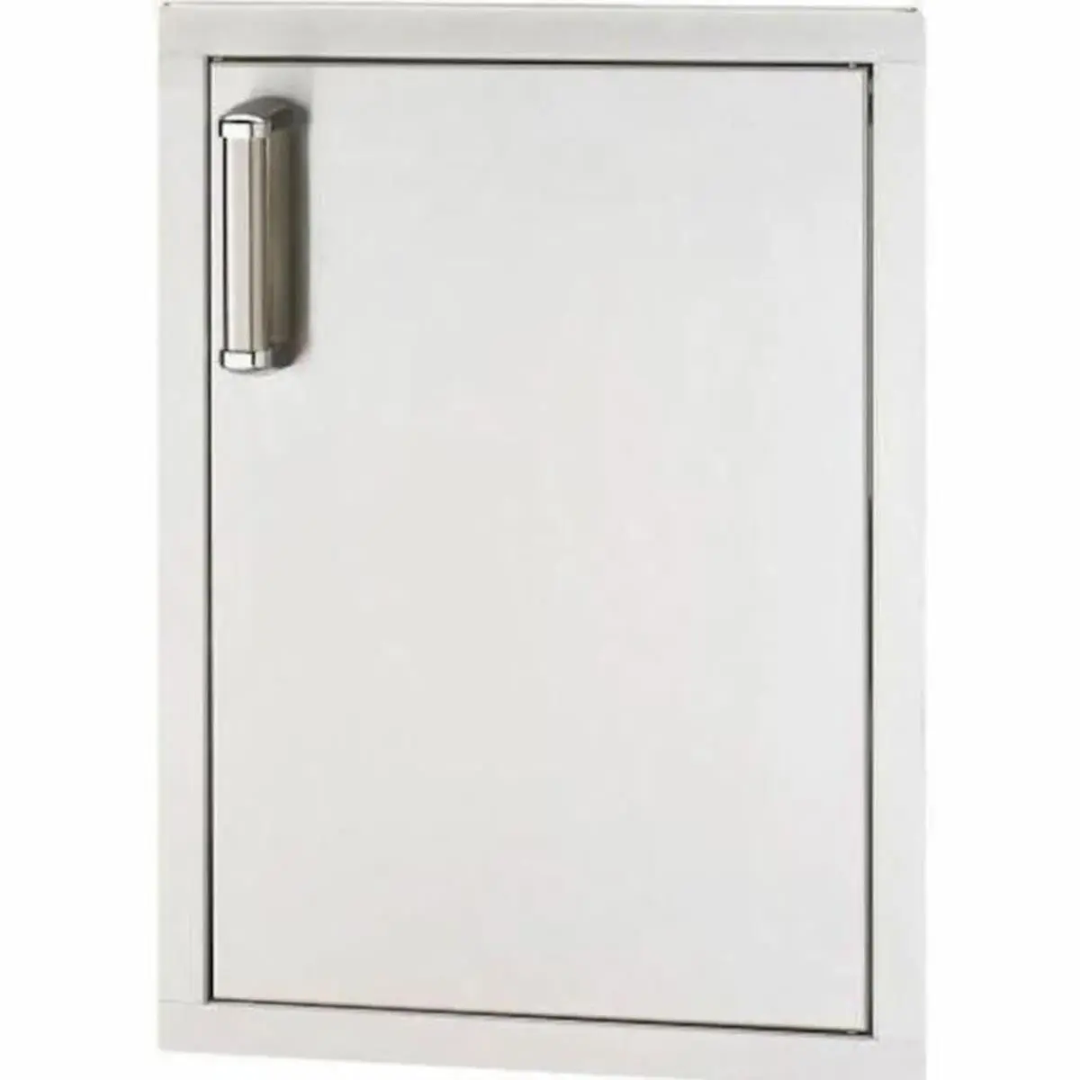 Fire Magic 17 in. Premium Flush Mount Right-Hinged Single Access Door - Vertical, Soft Close (Prevents Slamming), Foam Insulated, Magnetic Latch, Stainless Steel, Double-Walled, Sealed Enclosure, Outdoor Camp Kitchen Doors
