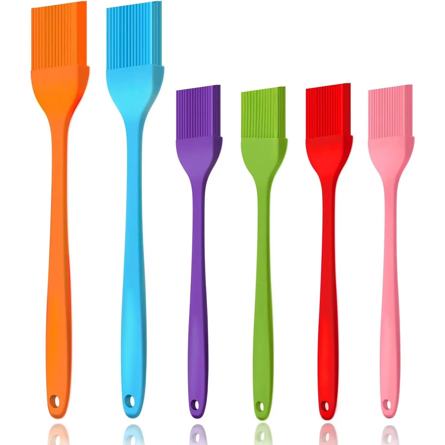 6 count   Basting Brush, Upgrade Pastry Brush,Heat Resistant  Brushes,  Cooking Brush for Sauce Marinade Meat Glazing, Oil Brush for BBQ Kitchen Cooking Baking and Grilling