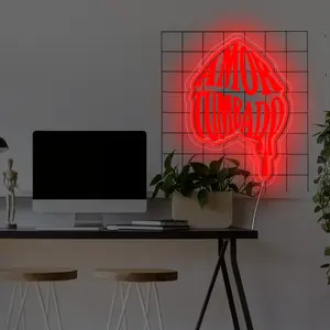Amor Tumbado Neon Lights Decorative Signs with Passion and Music for Bedroom Party and Club Wall Decoration Powered by USB Ideal for Mexican Music Lovers