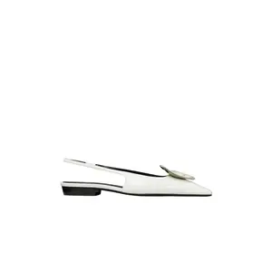 Tory Burch Patos Slingback Flat in Cloud & Silver