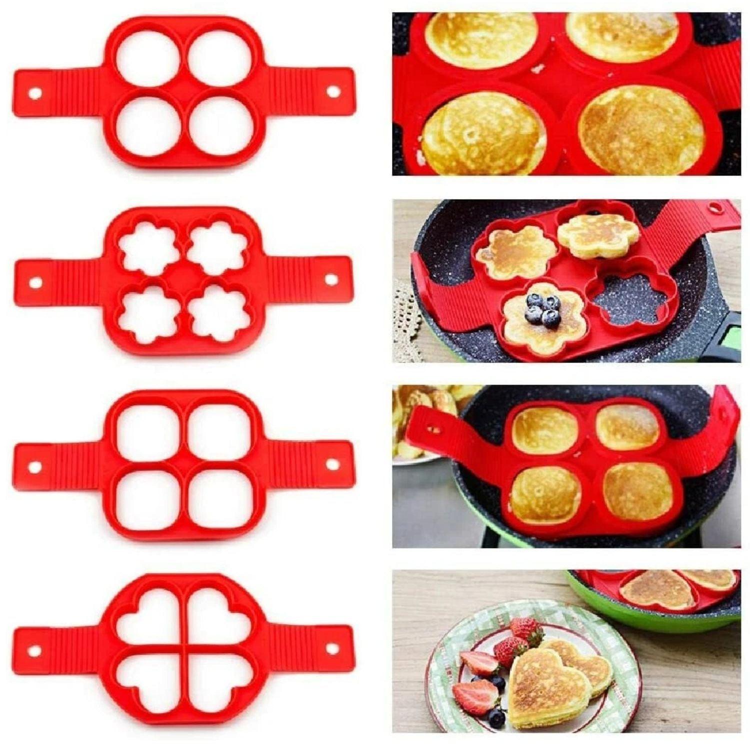 Home Collection Nonstick 4-Hole Silicone Pancake Maker