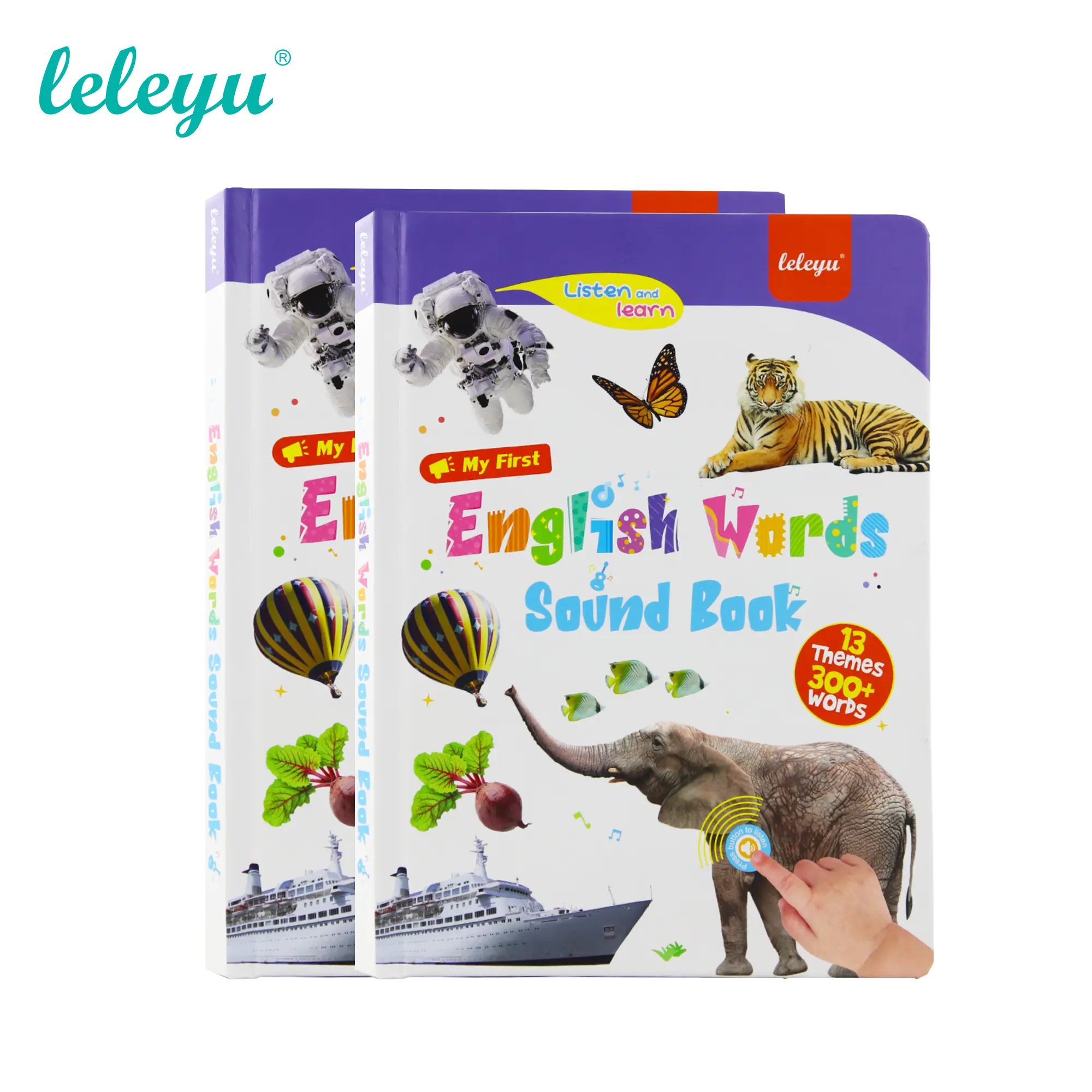 English learning device for children aged 1–6 years, featuring 300+ words and interactive early education toys across 13 major topics; multilingual learning tool, educational toy for kids, and a great gift choice.