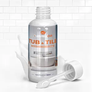 2-in-1 White Tub and Tile Paint，Ceramic Tile Paint，Low Odor & Eco-Safe,Suitable for Repairing Scratches, Stains and Peeling on Tiles,Toilets and Bathtubs.（50ml/1.7oz）—FURRELOR