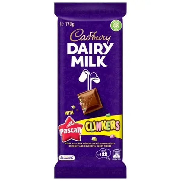 Cadbury Dairy Milk with Pascall Clinkers