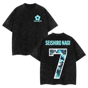 Blue Lock “Seishiro Nagi” Vintage Washed Oversized T-Shirt – Unisex Anime Graphic Tee | Washed Cotton Streetwear | Gift for Anime Fans, Manga Lovers, Otaku Fashion