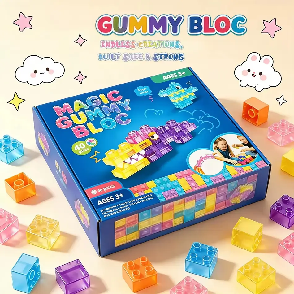60 PCS Montessori Sensory Soft Building Blocks for Toddlers, Indoor Kids Toddler Toys, Squishy Stretchable Stacking Construction Playset for Early Learning Creative Play
