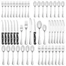 Stainless Steel Cutlery Set - 24/48-Piece Modern Polished Oval Solid-Pattern Adult Tableware for 4/8 (6-10 People), with Steak Knives, Forks, Dessert Spoons, Durable Dishwasher-Safe Full-Course Flatware, Stylish Kitchen Holiday Gift, Modern Tableware Sets