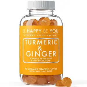 Be Happy Be You Turmeric & Ginger Gummies for Joint Support – Daily Wellness with Curcumin, 90 Count