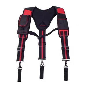 AISENIN Tool Belt Suspenders for Work men roofing Belt Suspenders Heavy Duty Padded Suspenders for Construction Workers