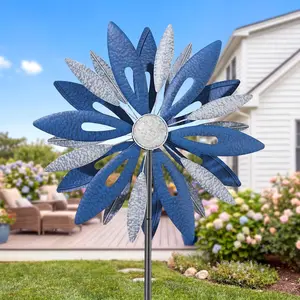 84 Inch Kinetic Wind Spinner for Yard Garden Dynamic Windmill Outdoor Ornament 360 Degree Rotation Adjustable Height 60-84" Tall Weather Resistant Anti Fade Finish Tool Free Assembly Housewarming Gift,outdoorfun,SummerWins