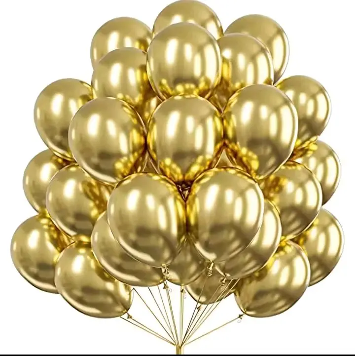 20 12IN CHROME MATALIC GOLD BALLOONS 20 12IN CHROME MATALIC GOLD BALLOONS