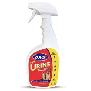 ZORBX Pet Urine Stain & Odor Remover Spray 24oz & 128oz Dog & Cat Urine Cleaner for Carpet Hardwood Floors Furniture & More