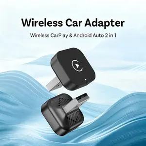 【2026 Upgraded Version】Wireless CarPlay adapter instantly connects to a portable in-car display. Wireless Android Auto and CarPlay 2-in-1 for seamless smart navigation and entertainment.