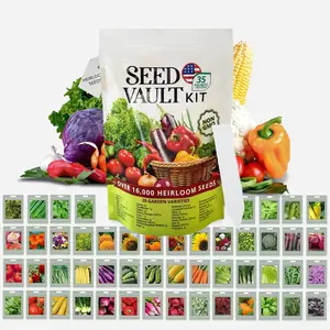 35 Vegetable Seeds Pack-16,000+ Seeds for PlantingSpring, Fall, Winter Garden Kit - Survival Seed Vault forPreppers & Gardeners-Gift for Men & Women