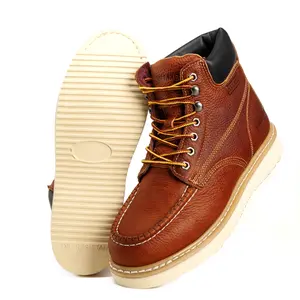 HM345 Hunter Moc Toe Work Boot Full Grain Leather Oil and Water Resistant