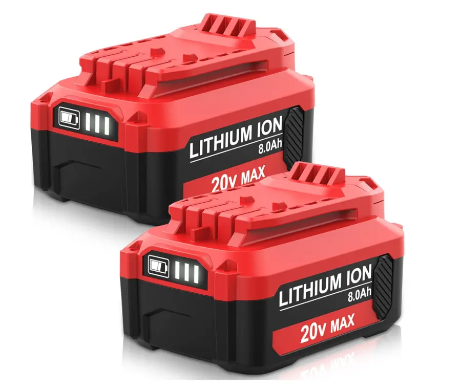 20V 8000mAh Lithium Ion Replacement Battery for Craftsman V20 CMCB204 Cordless Power Tools - Stable Power Output, Wide Compatibility Home Improvement Charge Controller Accessory, Batteries