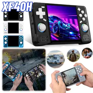 Xf40h Retro Handheld Game Console, 4-Inch Full Touch Screen, Linux Os, 18000 Classic Games, 4000mah Battery, WiFi Multiplayer, Handheld Gaming Console