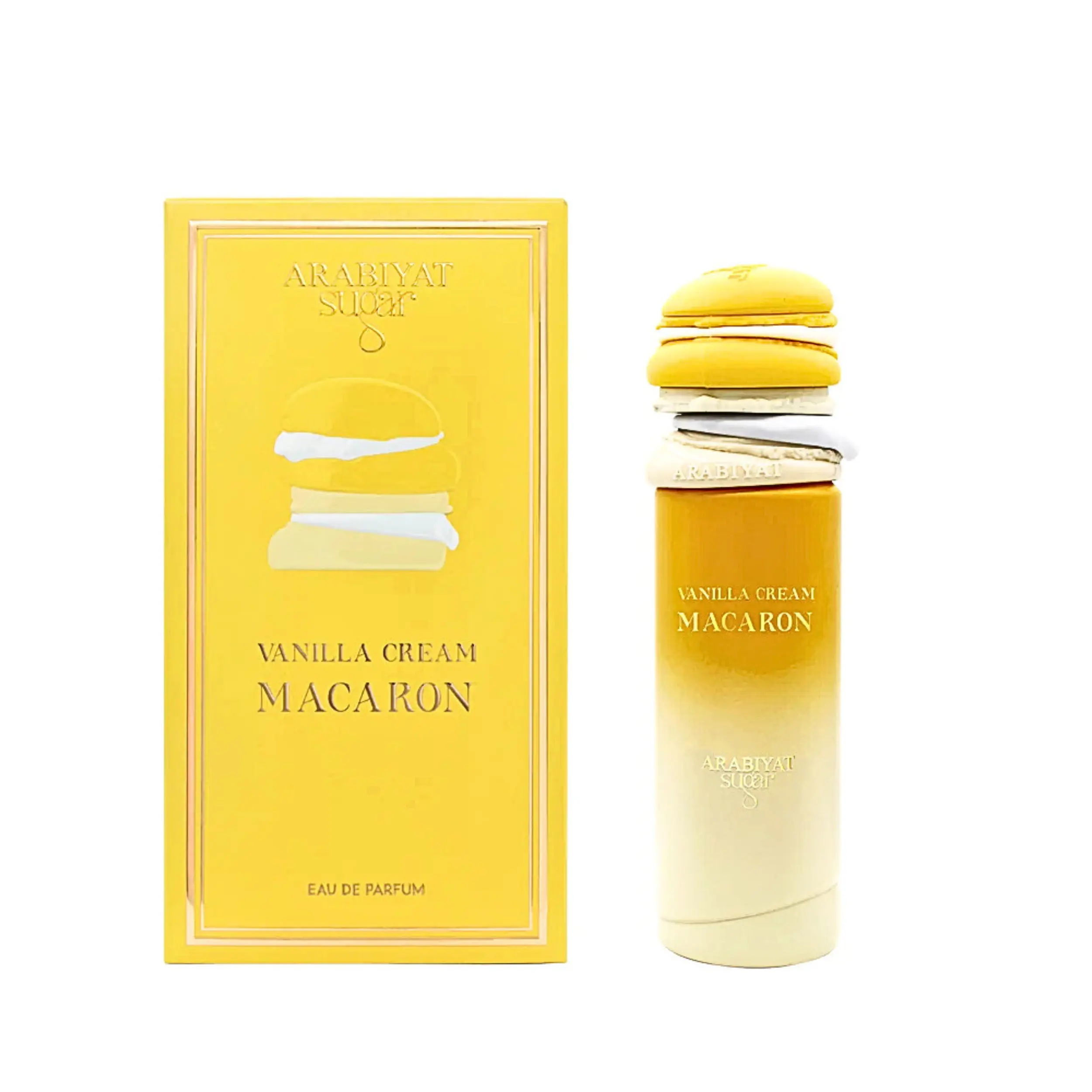 Arabiyat Sugar Vanilla Cream Macaron Eau De Parfum, a Sweet Banana & Chantilly Cream Scent, Unisex EDP Fragranced Liquid Perfume in 3.4 fl.oz Bottle, Bottle Perfume, Edp Fragranced Perfume