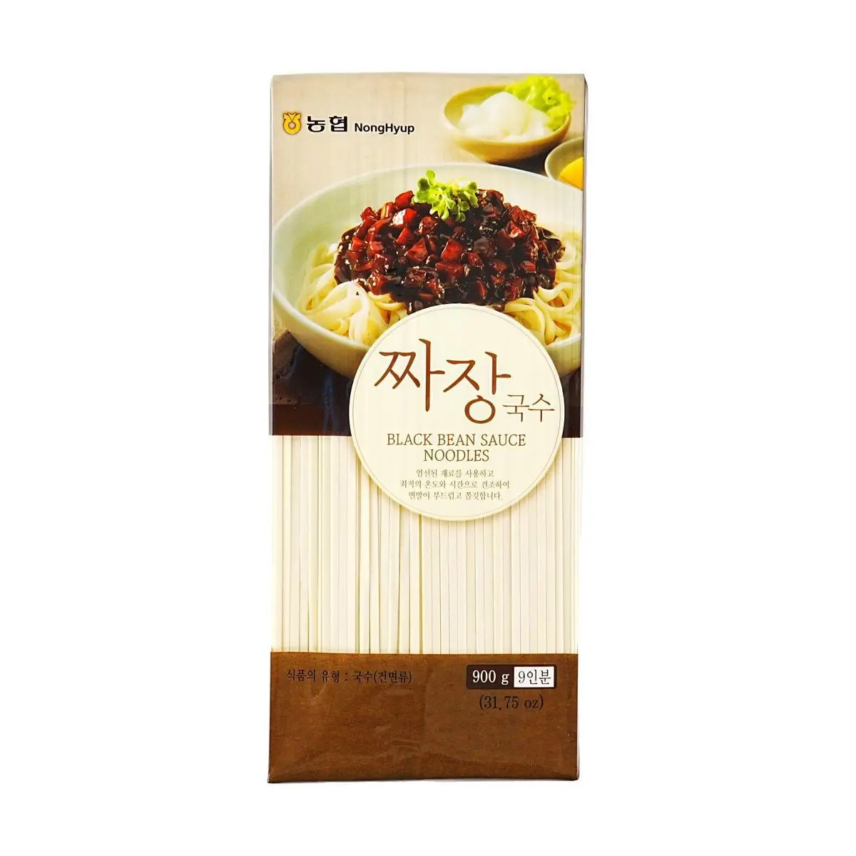 NONGHYUP Korean Jjajangmyeon Noodles 900g - Authentic Black Bean Sauce Pasta, Instant Korean Ramen for Quick & Delicious Meals