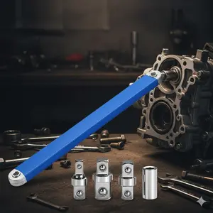 3/8" Drive Impact Socket Set, High Torque Slip-Resistant Mechanics Tool Kit with 1/2" 1/4" 3/8" Adapters for Auto Repair, Metal Wood Plastic DIy Grinding Carving Cutting, Power Tool Accessories