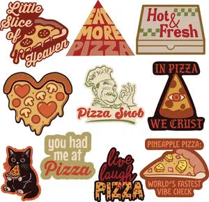 Pizza Sticker Extra Large Stickers for Adults Funny Food Adhesives with Memes Funny Stickers with Colorful Graphic Decals Funny Food  Multi