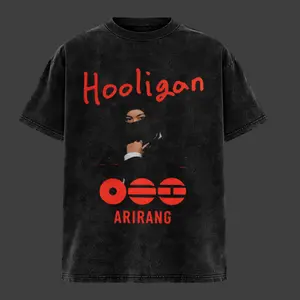 Hooligan Graphic Tee, Hooligan Jin Tee, Dark Streetwear Shirt, Wash T-shirt Unisex Cotton, Kpop Inspired Rebel Aesthetic