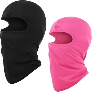 2pcs Balaclava Masks Thin Shiesty Mask Hood Face Cover Head Ski Mask for Men Women Fishing Cycling Black