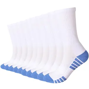 EnerWear 10P Pack Unisex Cotton Moisture Wicking Cushion Crew Socks Menswear Spandex
