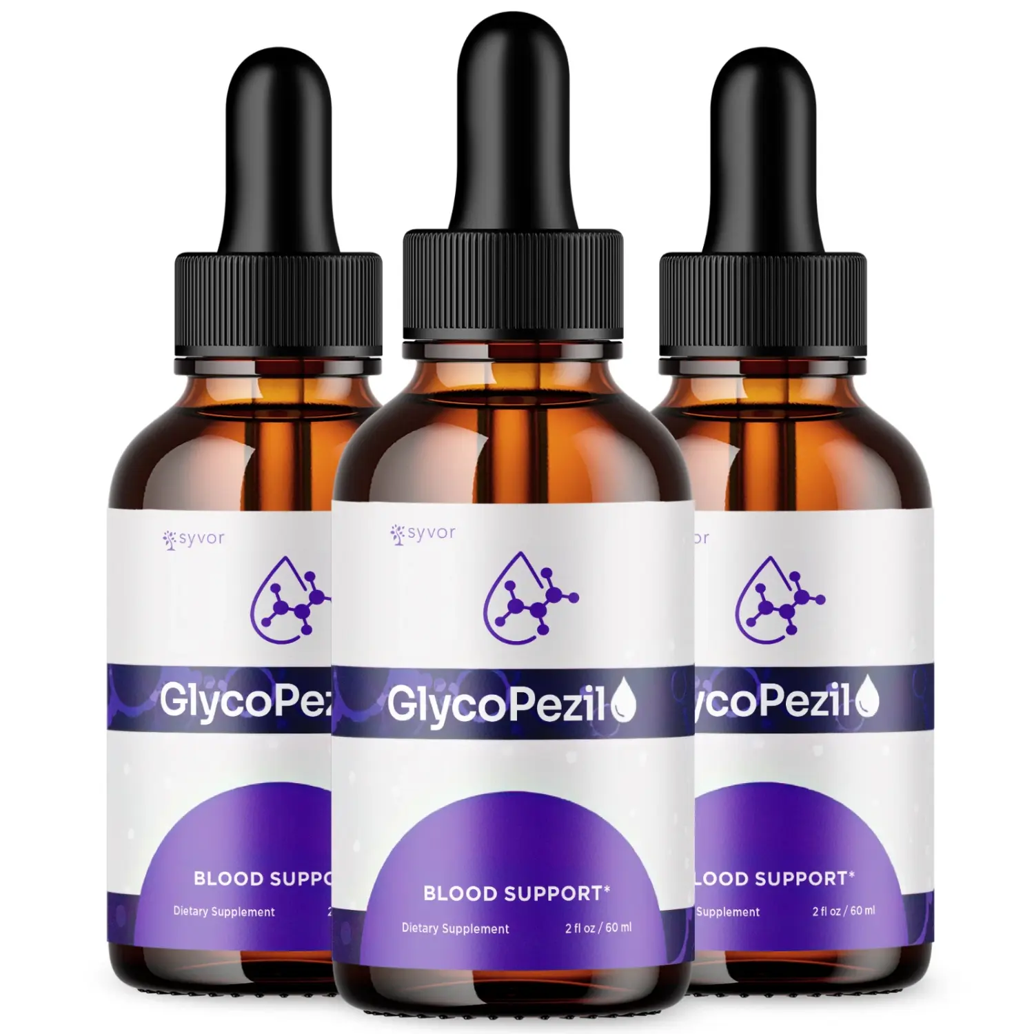 (3 Pack) Glycopezil Blood Support Drops Glyco Pezil Vitamin Supplement 90 Serves Daily Wellness Edible