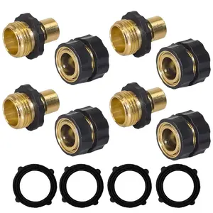 Outdoor Fun Garden Hose Quick Connector, 3/4 Inch Male and Female Fittings, Garden Accessories for Quick Water Hose Coupling