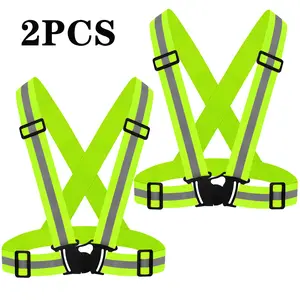 Reflective Safety Vest (2pcs) - High Visibility Vest Adjustable Straps for Outdoor Jogging, Cycling, Walking and Riding,TikTokShopBlackFriday
