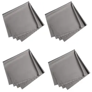K&F Concept 4-Pack 16x16in Reusable Extra Large Microfiber Cleaning Cloths - Gift-Worthy for Electronics, Camera Lenses, Tablets, Gray, Tablet