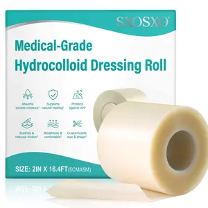 Certnatrls Medical Hydrogel Bandage 5cmx5m, Soft High Elastic Breathable, Strong Adhesive, Waterproof Sweatproof, Wound Care