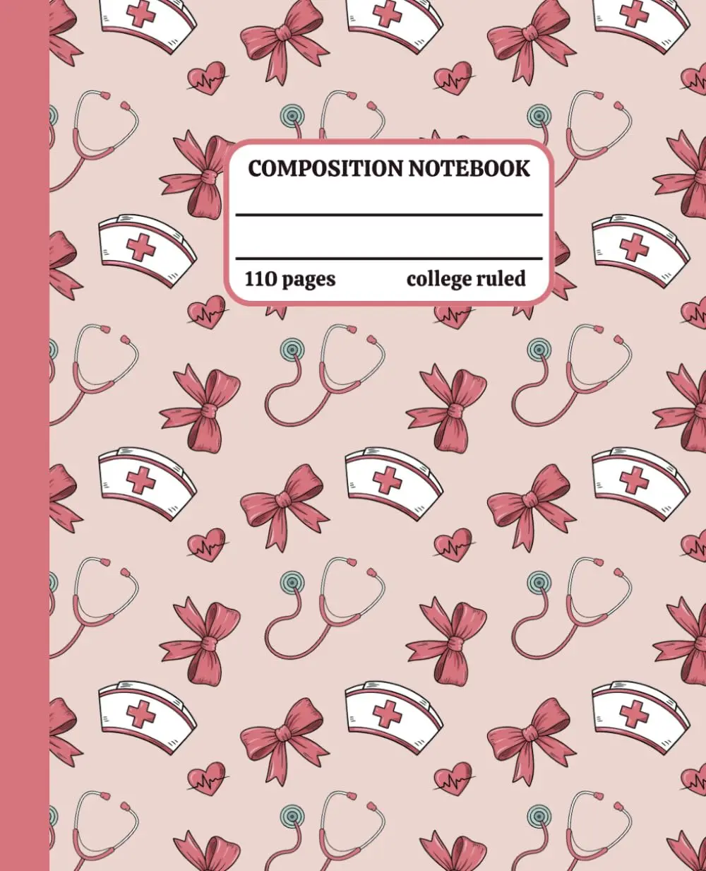 Nurse Composition Notebook: Pink Medical Journal with Cute Bows | College Ruled| Perfect Gift for Nurses, Nursing Students, Healthcare Workers