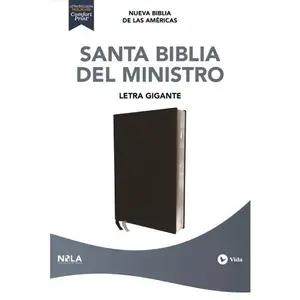 NBLA, Biblia del Ministro, Letra gigante, Leathersoft, Negra, Comfort Print