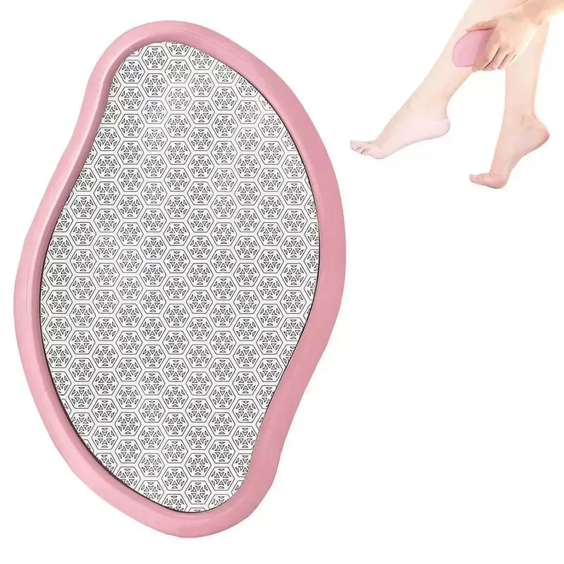 Compact Nano Crystal Glass Hair Remover - Painless Hair Removal Tool, Visible Results After 1 Use, Ideal for Shower & Dry Application, Multi-Functional with Foot File (Bathroom Gadget for Home Supplies)