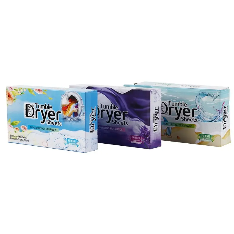 Lavender Dryer Sheets, 1 Box Natural Scented Fabric Softener Sheets, Plant Lavender Lily Coconut Fragrance Laundry Softener, Fabric Softening Sheet