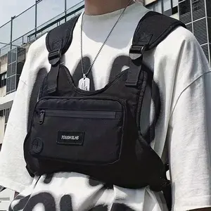 Tactical Chest Bag Adjustable Street Style Front Pack Unisex Multi-Pocket Hands-Free Vest Backpack for Men and Women