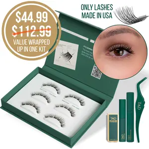 The Lash Intro Kit 3+ Weeks of Lashes - DIY 3D Printed Lash Clusters for Beginners - Includes 3 Pairs of Lashes, Tweezer, and Remover for Easy Application & Removal - Made in USA