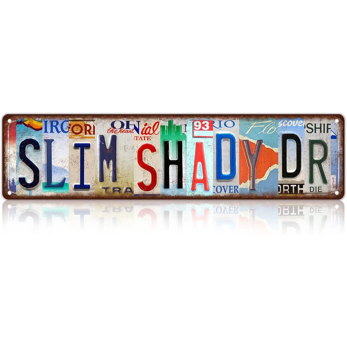 Vintage Slim Shady Dr Wall Decor Street Signs Metal Tin Signs 16x4 Inches