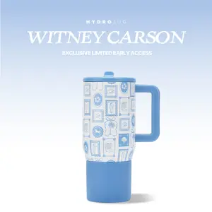 HydroJug Traveler | Leak-Proof Insulated Tumbler with Flip Straw & Cup Holder Fit Flasks Lid Drinkware