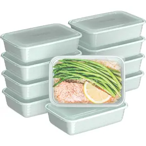 Bentgo 20-Piece Lightweight, Durable, Reusable Bpa-Free 1-Compartment Containers - Microwave, Freezer, Dishwasher Safe - Mint Bentgo