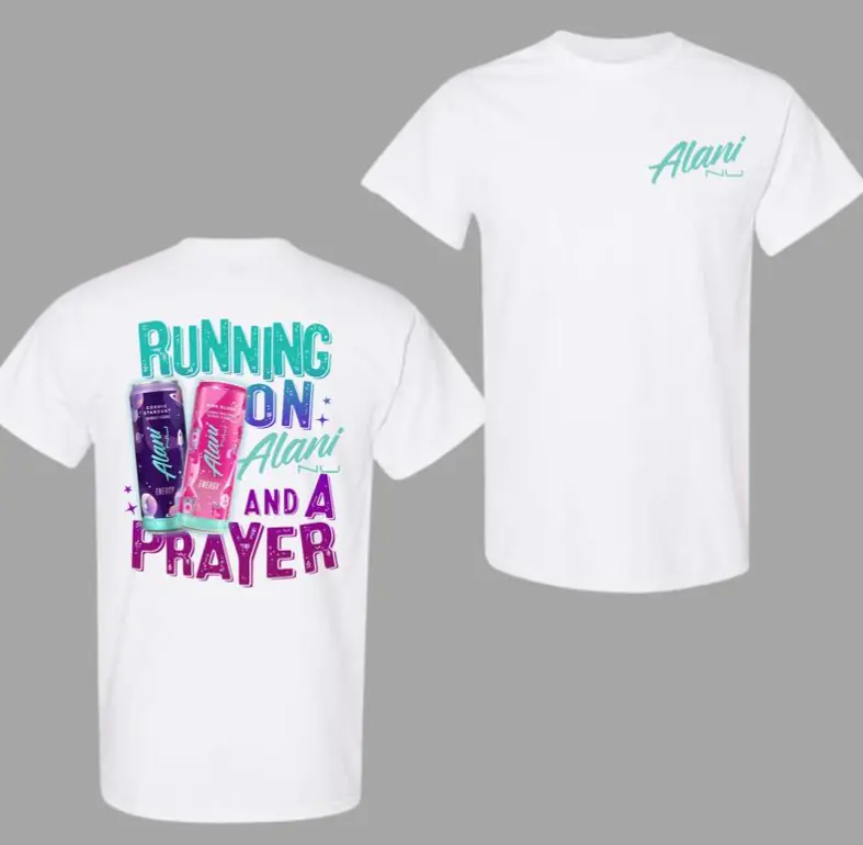 Alani Nu & A Prayer Shirt, Cosmic Stardust Graphic Tee, Pink Slush T-Shirt, Unisex Classic Cotton Shirt, Trendy Gift for Men and Women