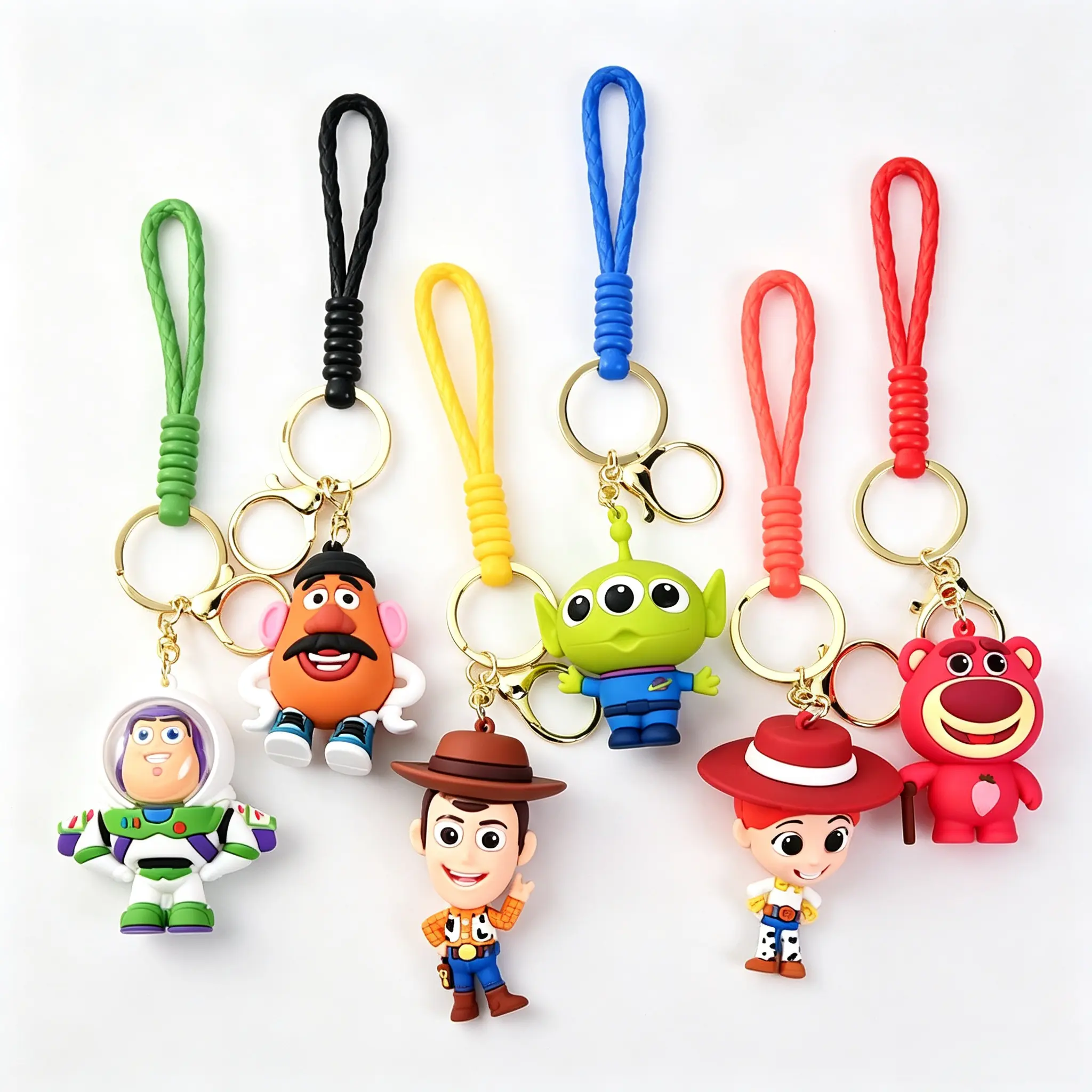 Disney Toy Story Keychain, 3D Cartoon Figure Pendant, Handy Ornament For Movie Enthusiasts Key Organization