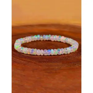 Colorful Imitated Opal Beaded Bracelet, Boho Stone Bracelet, High Quality Bracelet, Fashion Couple & Friendship Jewelry, Perfect Gift for Friends and Family, All Seasons