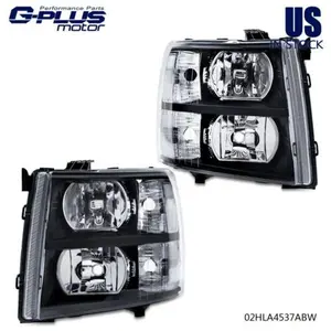 Fit For 2007-2014 Chevy Silverado 1500/2500/3500 Clear Lens Headlights