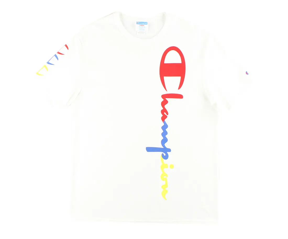 Champion Multi-Color Logo T Mens Active Shirts & Tees